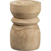 Woood Bikkel Kruk - Hout - Naturel - 40x28x28