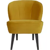Woood Sara Fauteuil - Velvet - Oker - 59x71x70