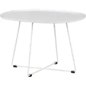Woood Otis Bijzettafel XL - Metaal - Wit - 47x70x60