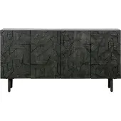 Woood Counter Dressoir - Hout - Zwart - 83x160x40