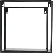 Woood Meert Wandplank - Metaal - Zwart - Set van 2