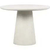 Woood Eettafel Damon Ø 100 cm - Betonlook Wit