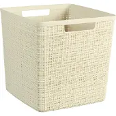 Curver Jute Opbergmand Cube - 17 liter - Gebroken wit
