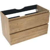 Linie Lado zwevende wastafelonderkast 90 x 46 cm natuur eik 2 lades