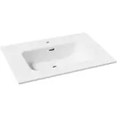 Linie Baro enkele wastafel mat witte porselein 70 x 46 cm