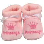 Petit villain Lichtroze Prinsesje Newborn Slofjes