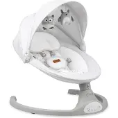 Momi Kenani - Elektrische Babyschommel - Bluetooth - Afstandsbediening - 5 Schommelsnelheden - Lichtgrijs