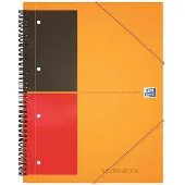 Oxford International Meetingbook A5+ geruit 80 grams 80 vel grijs 4-gaats (5 stuks)