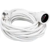 Perel Verlengkabel H05VV-F 3G1.5 - 10 m - 16 A 230 V 3500 W - Wit