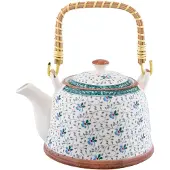 Clayre & Eef Blauwe Theepot 18*14*12 cm / 700 ml 6CETE0046