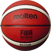 Molten Basketbal Bg2010 Rubber Wit/oranje Maat 6