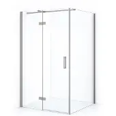 Maxaro Diamond Douchecabine | 110x70 cm Rvs Helder glas Draaideur Rechthoek