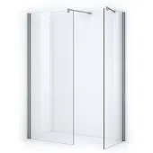 Maxaro Zircon Comfort Inloopdouche | 80x80 cm Chroom Helder glas 2 vaste wanden