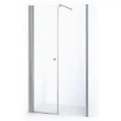 Maxaro Zircon Comfort Douchedeur | 130 cm Chroom Helder glas Draaideur