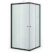 Maxaro Ruby Allure Douchecabine | 90x80 cm Mat zwart Matglas Schuifdeur Rechthoek