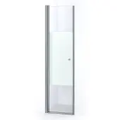 Maxaro Zircon Comfort Douchedeur | 60 cm Chroom Helder met matte strook Draaideur
