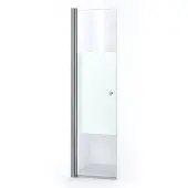 Maxaro Zircon Comfort Douchedeur | 55 cm Chroom Helder met matte strook Pendeldeur
