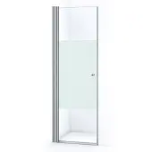Maxaro Zircon Comfort Douchedeur | 70 cm Chroom Helder met matte strook Draaideur