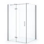 Maxaro Diamond Douchecabine | 110x100 cm Chroom Helder glas Draaideur Rechthoek