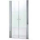Maxaro Zircon Comfort Douchedeur | 110 cm Chroom Helder met matte strook Pendeldeur