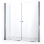 Maxaro Zircon Comfort Douchedeur | 200 cm Chroom Helder glas Pendeldeur