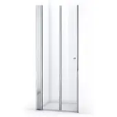 Maxaro Zircon Comfort Douchedeur | 85 cm Chroom Helder glas Vouwdeur