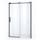 Maxaro Crystal Allure Douchedeur 140 cm Mat zwart Helder glas Schuifdeur | Douchedeur Schuifdeur | Schuifdeur Douche | Schuifwand douche