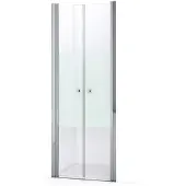 Maxaro Zircon Comfort Douchedeur | 80 cm Chroom Helder met matte strook Pendeldeur