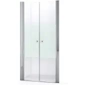 Maxaro Zircon Comfort Douchedeur | 95 cm Chroom Helder met matte strook Pendeldeur