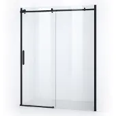 Maxaro Crystal Allure Douchedeur 160cm Mat Zwart Helder Glas Schuifdeur | Douchedeur Schuifdeur | Schuifdeur Douche | Schuifwand douche