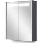Maxaro Spiegelkast Met Verlichting Modulo 60x70cm Donkergrijs Badkamer Spiegelkast | Spiegelkast Badkamer | Spiegelkast met Verlichting