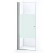 Maxaro Zircon Comfort Douchedeur | 80 cm Chroom Helder met matte strook Pendeldeur