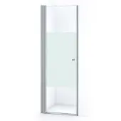Maxaro Zircon Comfort Douchedeur | 75 cm Chroom Helder met matte strook Draaideur