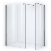 Maxaro Zircon Comfort Inloopdouche | 110x90 cm Chroom Helder glas 2 vaste wanden
