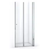 Maxaro Zircon Comfort Douchedeur | 90 cm Chroom Helder glas Vouwdeur