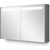 Maxaro Spiegelkast Met Verlichting Modulo 120x70cm Middengrijs Badkamer Spiegelkast | Spiegelkast Badkamer | Spiegelkast met Verlichting