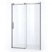 Maxaro Crystal Allure Douchedeur 140 cm Chroom Helder glas Schuifdeur | Douchedeur Schuifdeur | Schuifdeur Douche | Schuifwand douche