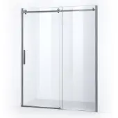 Maxaro Crystal Allure Douchedeur 160 cm Chroom Helder glas Schuifdeur | Douchedeur Schuifdeur | Schuifdeur Douche | Schuifwand douche