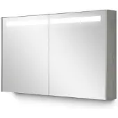 Maxaro Spiegelkast Met Verlichting Modulo 120x70cm Grijs Eiken Badkamer Spiegelkast | Spiegelkast Badkamer | Spiegelkast met Verlichting