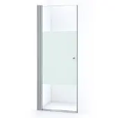 Maxaro Zircon Comfort Douchedeur | 80 cm Chroom Helder met matte strook Draaideur