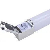 Ledino Wandlamp Lind D, chroom / zilver, Badkamer, Aluminium, Modern, Wandlamp
