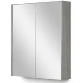 Maxaro Spiegelkast Met Verlichting Modulo 60x70cm Grijs Eiken Badkamer Spiegelkast | Spiegelkast Badkamer | Spiegelkast met Verlichting