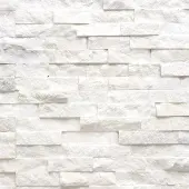 Maxaro Steenstrips Brick White Star 15x60cm Natuursteen Wit Glans 20mm Dik | Wandtegels Badkamer | Witte Wandtegels Badkamer | Badkamer Wandtegels Kopen