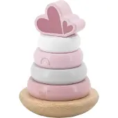 Label Roze Houten Tuimelring Piramide LLWT-25224