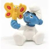 Schleich Baby smurf met vlinder - - Speelfiguurtje - 4cm