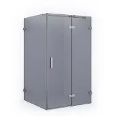 Maxaro Diamond Douchecabine | 110x90 cm Chroom Rookglas Draaideur Rechthoek