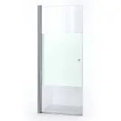 Maxaro Zircon Comfort Douchedeur | 85 cm Chroom Helder met matte strook Pendeldeur
