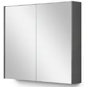 Maxaro Spiegelkast Met Verlichting Modulo 80x70cm Donkergrijs Beton