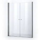 Maxaro Zircon Comfort Douchedeur | 155 cm Chroom Helder glas Pendeldeur