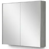 Maxaro Spiegelkast Met Verlichting Modulo 80x70cm Grijs Eiken Badkamer Spiegelkast | Spiegelkast Badkamer | Spiegelkast met Verlichting